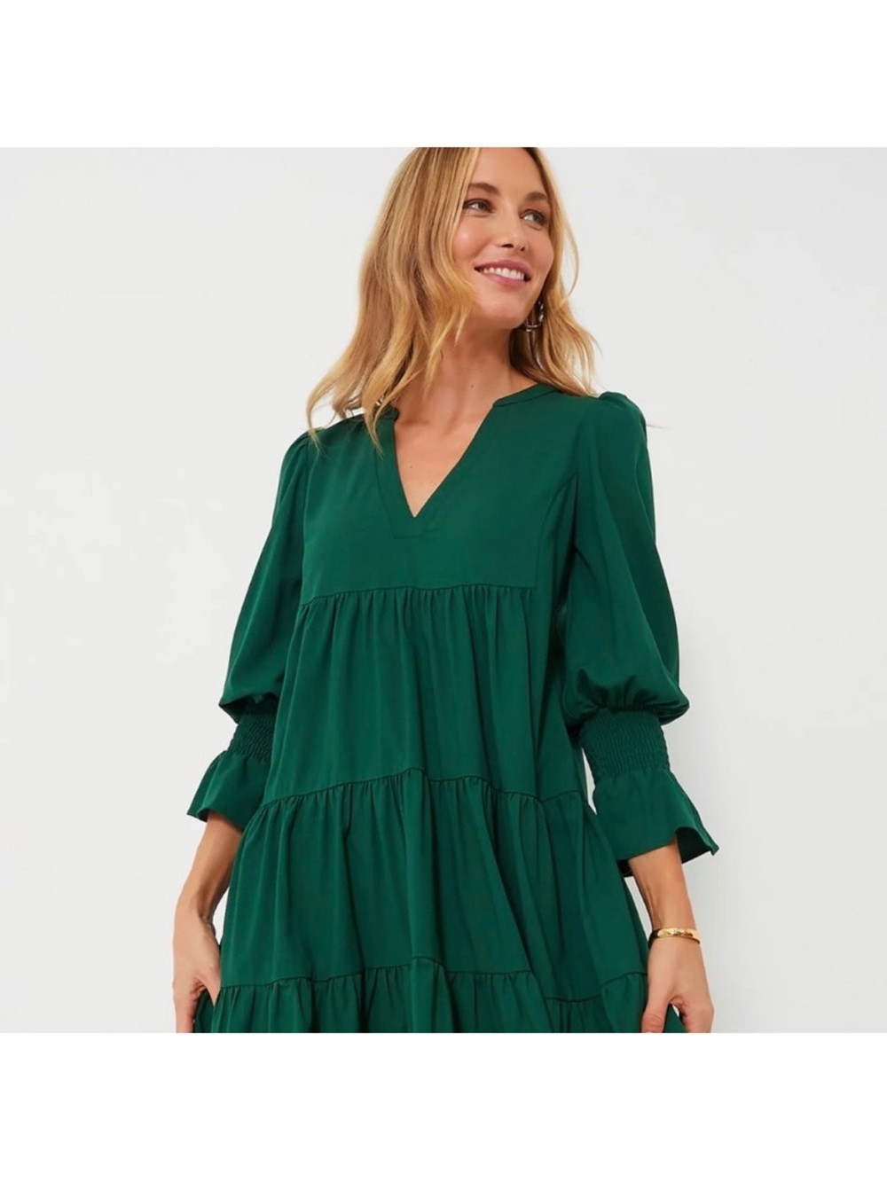 Tuckernuck Pomander Place Kenzo Dress - Hunter Green - Size Small